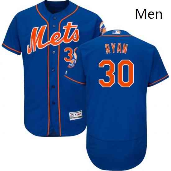 Mens Majestic New York Mets 30 Nolan Ryan Royal Blue Alternate Flex Base Authentic Collection MLB Jersey